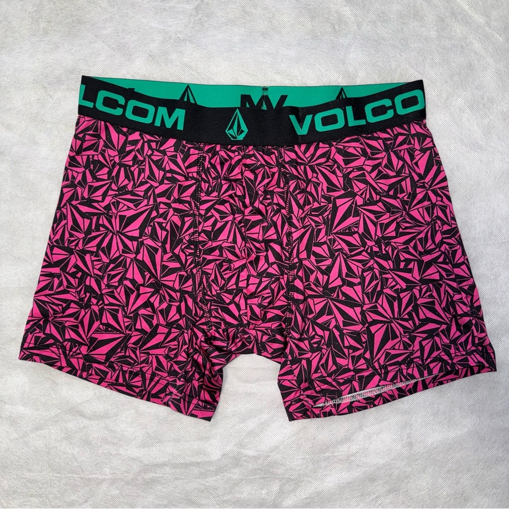 Volcom Geometric Pink and Black Boxers